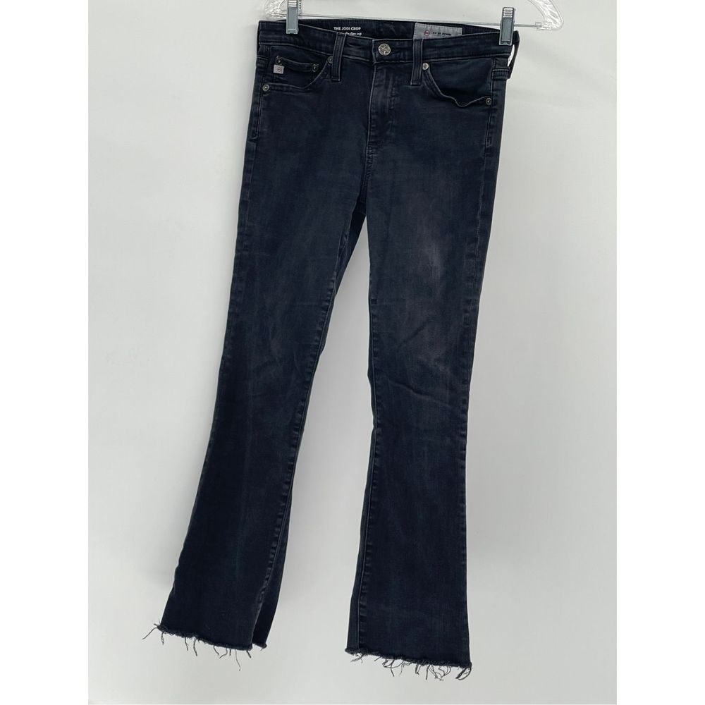 AG Adriano Goldschmeid Jeans Jodi Crop Women 24‎ Black Raw Hem